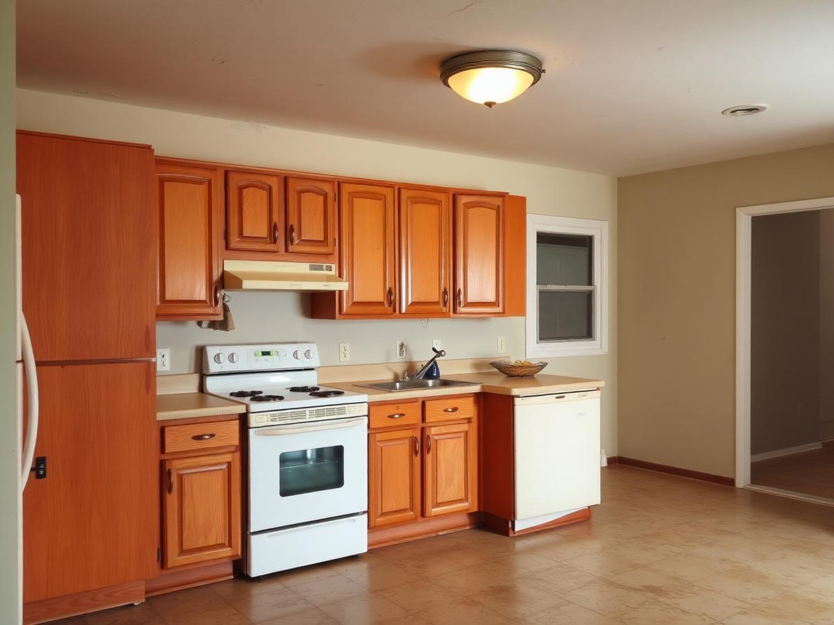 Dated kitchen before renovation